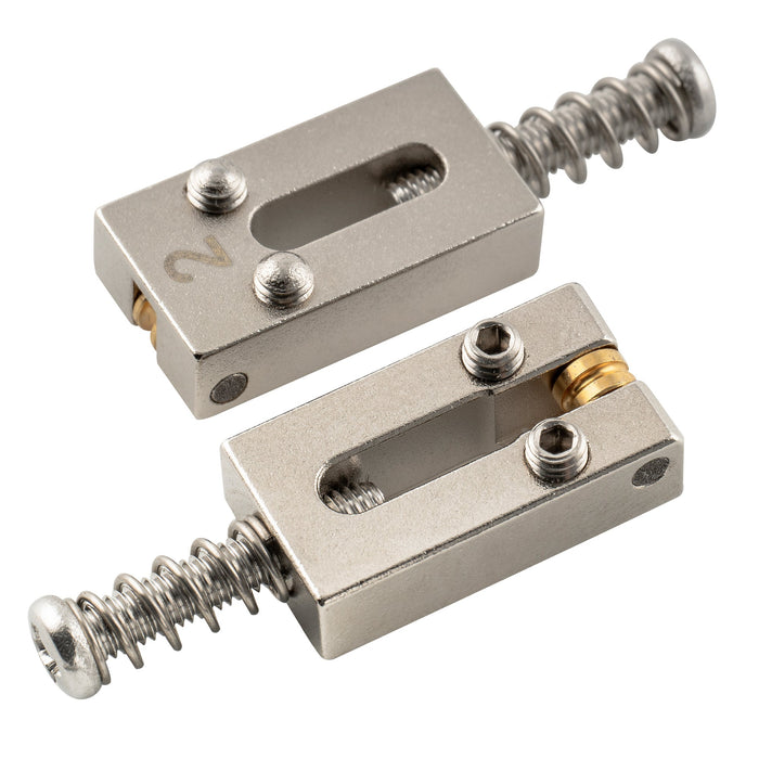 Musiclily Ultra 10,5 mm Vollmessing - Rollenauflagen im modernen Stil für Strat- und Tele-Styl-Elektrogitarren-Brücken, Satz von 6