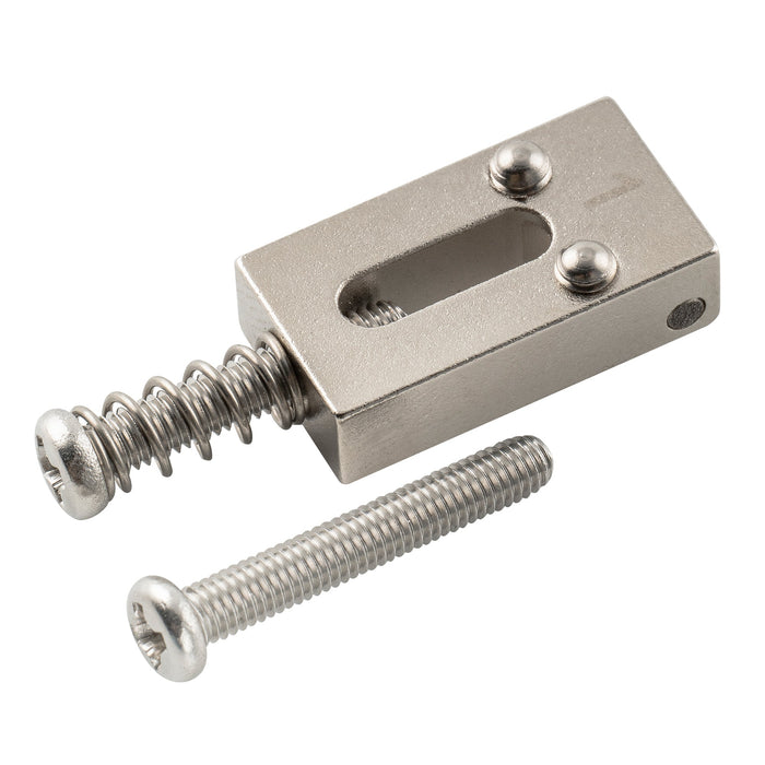 Musiclily Ultra 10,5 mm Vollmessing - Rollenauflagen im modernen Stil für Strat- und Tele-Styl-Elektrogitarren-Brücken, Satz von 6