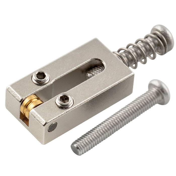Musiclily Ultra 10,5 mm Vollmessing - Rollenauflagen im modernen Stil für Strat- und Tele-Styl-Elektrogitarren-Brücken, Satz von 6
