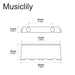 Dimensions of musiclily pro steel tremolo spring claw 34mm mounting holes spacing for electric guitar tremolo bridge mx2593p