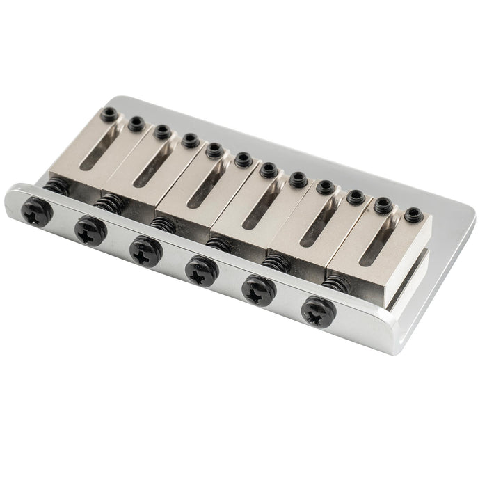 musiclily ultra 52 5mm 2 1 16 inch string spacing offset saddle hardtail fixed bridge non tremolo bridge for strat tele style electric guitar mx3264p details