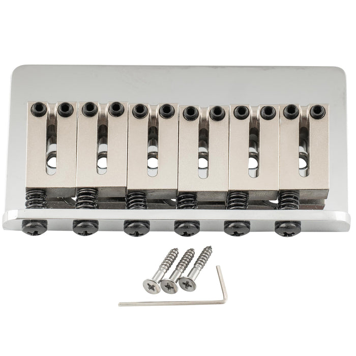 musiclily ultra 52 5mm 2 1 16 inch string spacing offset saddle hardtail fixed bridge non tremolo bridge for strat tele style electric guitar mx3264p