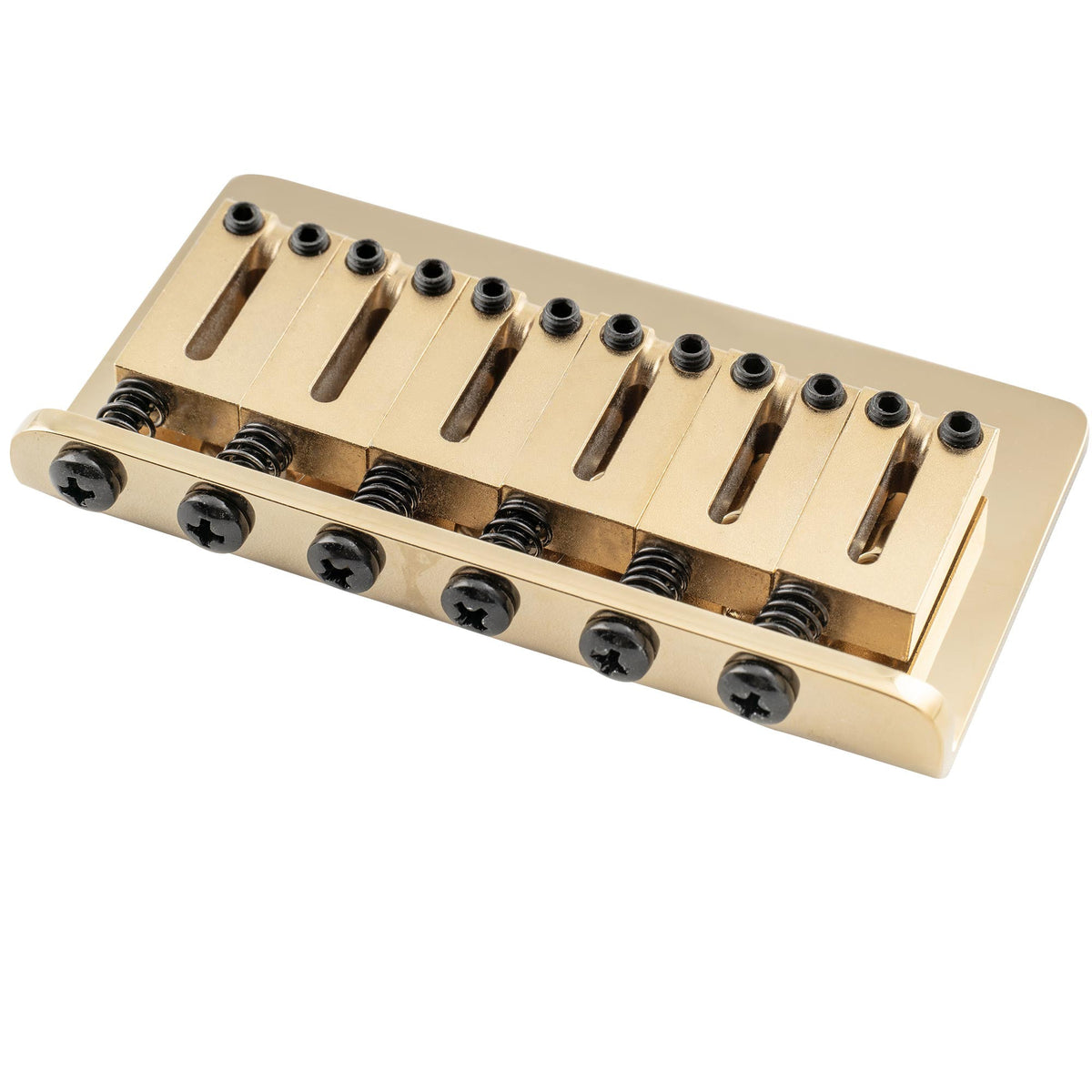 Musiclily Ultra BF008 52,5mm (2-1/16 Zoll) Saitenabstand Offset-Sattel Hardtail Feststehende Brücke Nicht-Tremolo Brücke für Strat Tele Stil E-Gitarre