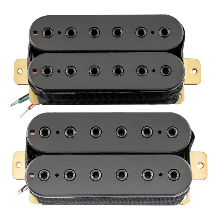 detail of artec hbb xbb ceramic uncovered adjustable hexagonal poles humbucker electric guitar neck bridge pickups set mx3267bkmx3268bk