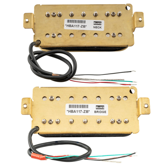 artec hba117 alnico 5 uncovered humbucker 7 string electric guitar neck bridge pickups set mx3269bkmx3270bk, Zebra