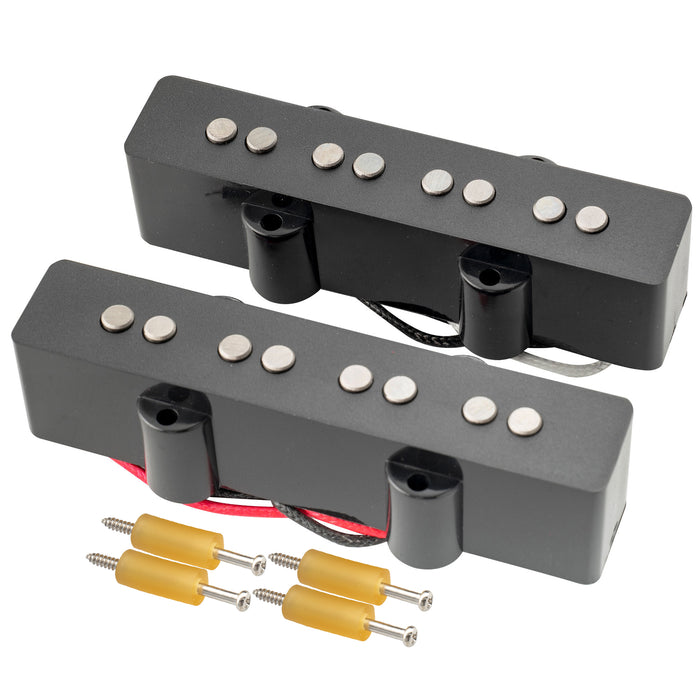 Artec JOA4 Alnico 5 Vintage Tone Single Coil Pickup 4-String Jazz Bass Neck Bridge Pickups Set