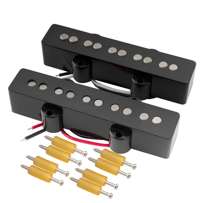 Artec JOA5 Alnico 5 Vintage Tone Single Coil Pickup 5-String Jazz Bass Neck Bridge Pickups Set