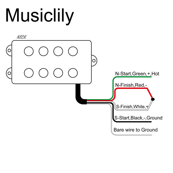 Artec MMC4 Ceramic Magnet Bass Pickup Set - 12.6K Soapbar Style For 4-String MusicMan Bass