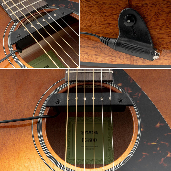 Application of artec msp50 osj ceramic single coil soundhole pickup 7 5k with osj jack for acoustic guitar mx3290bk