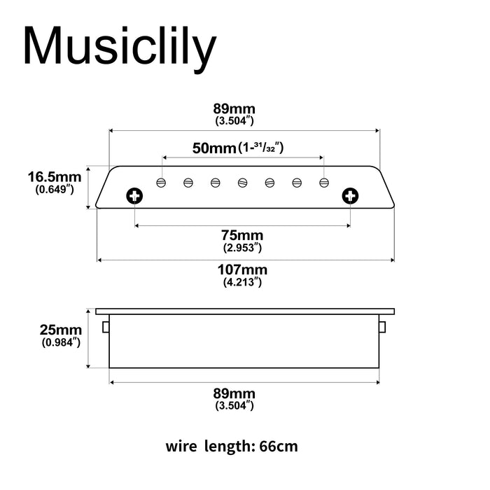 Dimensions of artec msp100 osj neodymium single coil soundhole pickup 6k with osj jack for acoustic guitar mx3291bk
