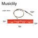 Dimensions of musiclily basic transducer under bridge saddle ceramic piezo pickup for cello 83mm 14mm mx3295