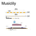 Dimensions of musiclily basic transducer under bridge saddle ceramic piezo pickup for acoustic guitar 69mm 2 8mm mx3300