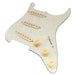 detail of musiclily pro se st 60se pre wired sss pickguard with staggered alnico 5 pickups for strat style electric guitar mx3307p