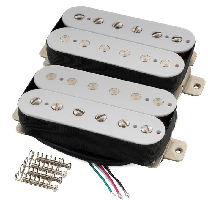 Musiclily Pro LP-OMHA Pastillas de humbucker sin cubierta con imán Alnico 5, conjunto para cuello y puente, 7.5K/16.6K para guitarra eléctrica