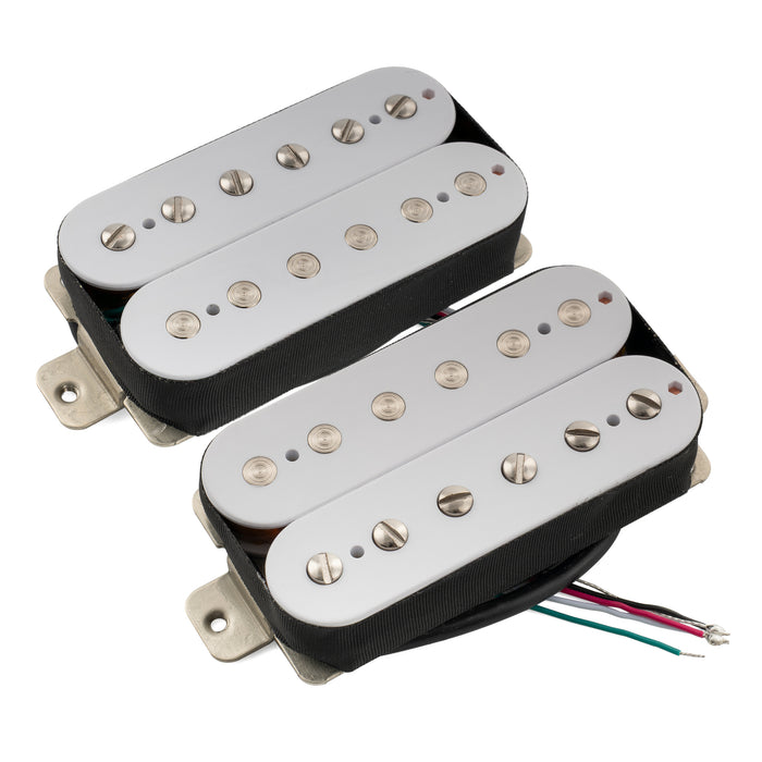 Musiclily Pro LP-OMHA Pastillas de humbucker sin cubierta con imán Alnico 5, conjunto para cuello y puente, 7.5K/16.6K para guitarra eléctrica