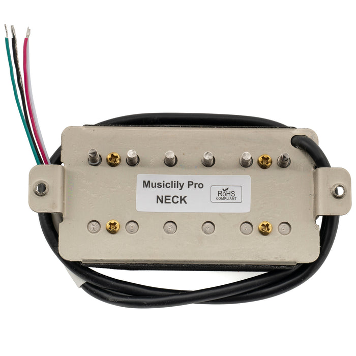 Musiclily Pro LP-OBLA Pastilla humbucker sin cubierta con imán Alnico 5 para cuello, 7.5K, para guitarra eléctrica