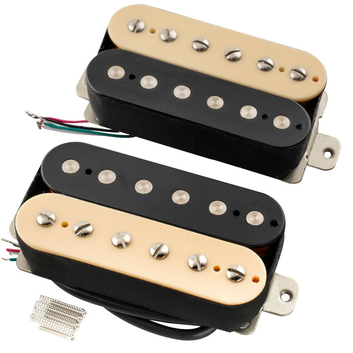 Musiclily Pro LP-OMHA Alnico 5 Uncovered Humbucker Neck Bridge Pickups Set 7.5K/16.6K for Electric Guitar