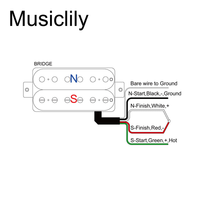 Musiclily Pro LP-OMHA Pastilla humbucker sin cubierta con imán Alnico 5 para puente, 16.6K, para guitarra eléctrica