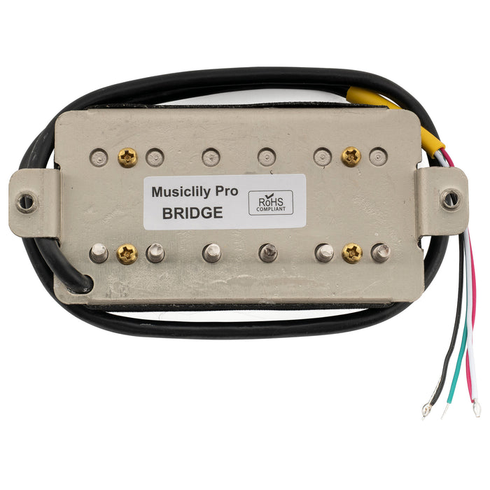 Musiclily Pro LP-OMHA Pastilla humbucker sin cubierta con imán Alnico 5 para puente, 16.6K, para guitarra eléctrica