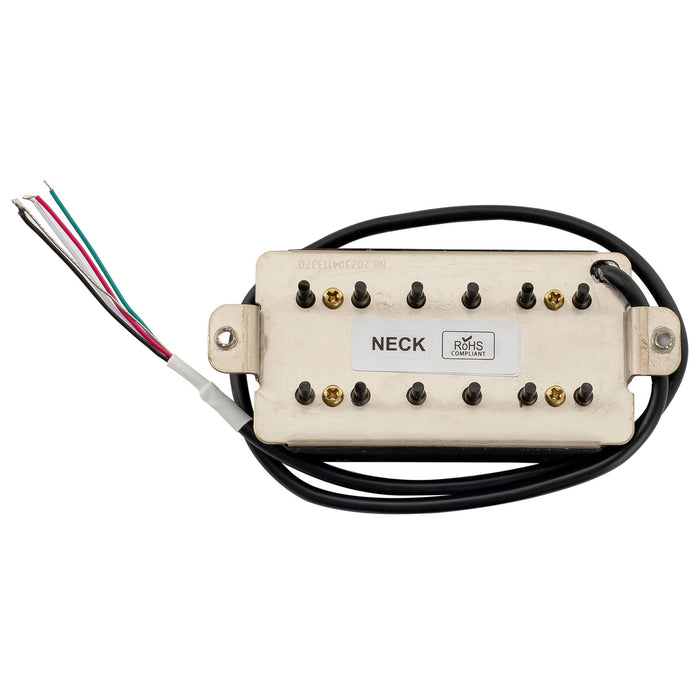 Musiclily Pro HH-HEXA アルニコ5 カバーなし 調整可能六角形ポールピース ハムバッカーネックピックアップ エレキギター用