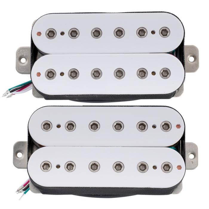 Musiclily Pro HH-HEXA Alnico 5 Uncovered Adjustable Hexagonal Poles Humbucker Neck Bridge Pickups Set 7.5K/16.6K for Electric Guitar
