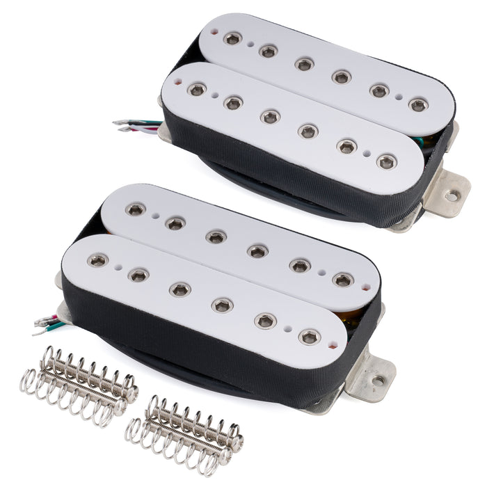 Musiclily Pro HH-HEXA Alnico 5 Uncovered Adjustable Hexagonal Poles Humbucker Neck Bridge Pickups Set 7.5K/16.6K for Electric Guitar