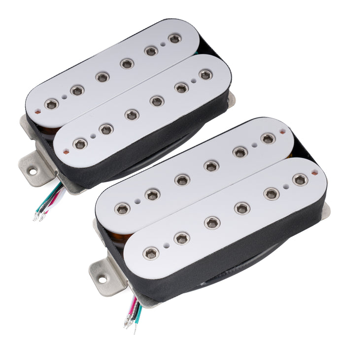 Musiclily Pro HH-HEXA Alnico 5 Uncovered Adjustable Hexagonal Poles Humbucker Neck Bridge Pickups Set 7.5K/16.6K for Electric Guitar