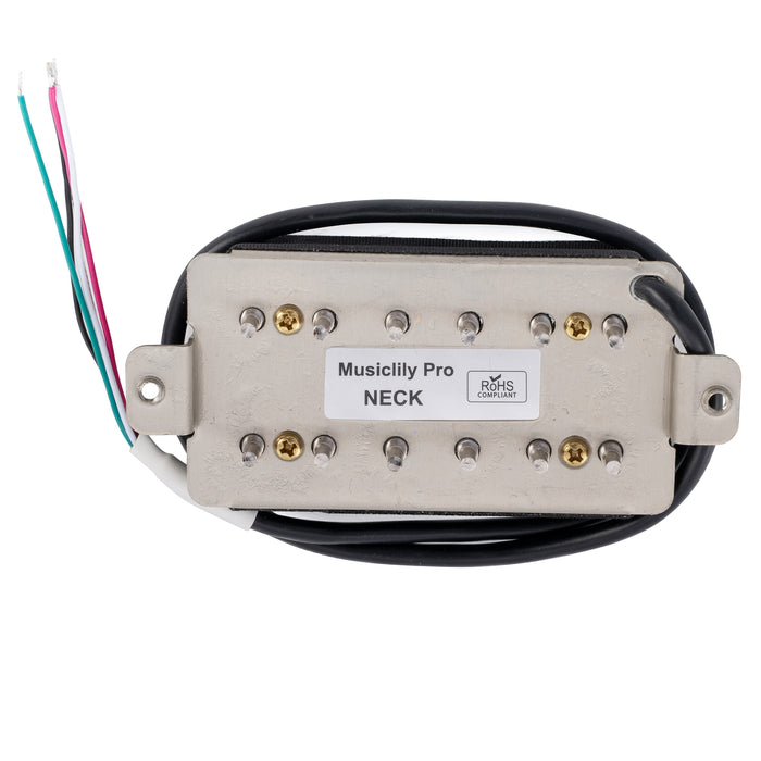 Musiclily Pro Micro double bobinage non couvert ajustable avec pôles hexagonaux en Alnico 5 pour guitare électrique