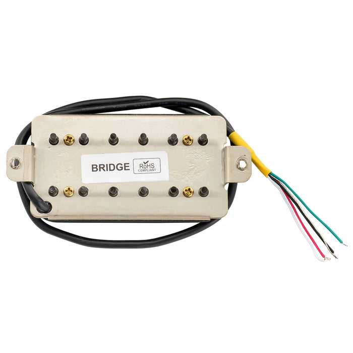 Musiclily Pro HH-HEXA アルニコ5 カバーなし 調整可能六角形ポールピース ハムバッカーブリッジピックアップ エレキギター用