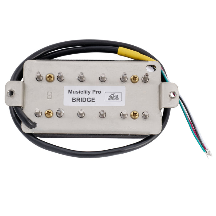 Musiclily Pro Micro double bobinage non couvert ajustable avec pôles hexagonaux en Alnico 5 pour guitare électrique