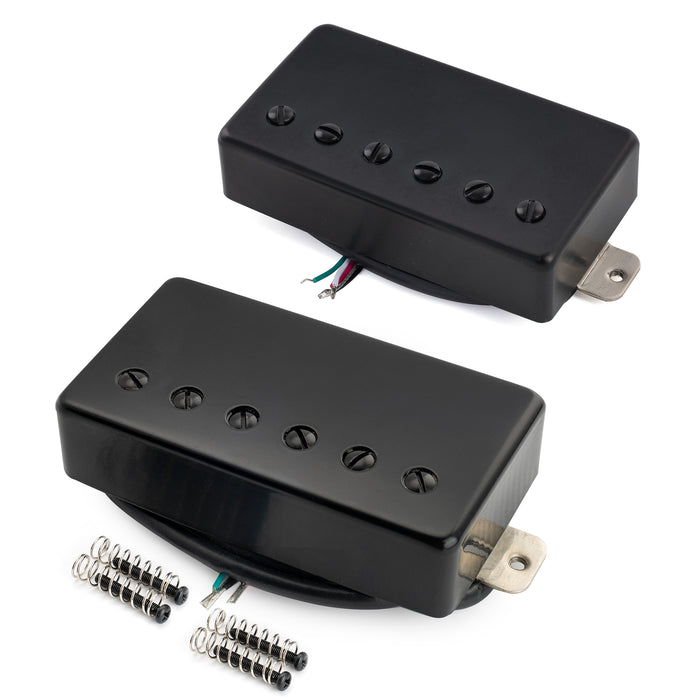 Conjunto de captadores de pescoço e ponte humbucker cobertos Alnico 5 Musiclily Pro LP-CMMA 7.6K/8.8K para guitarra elétrica estilo LP