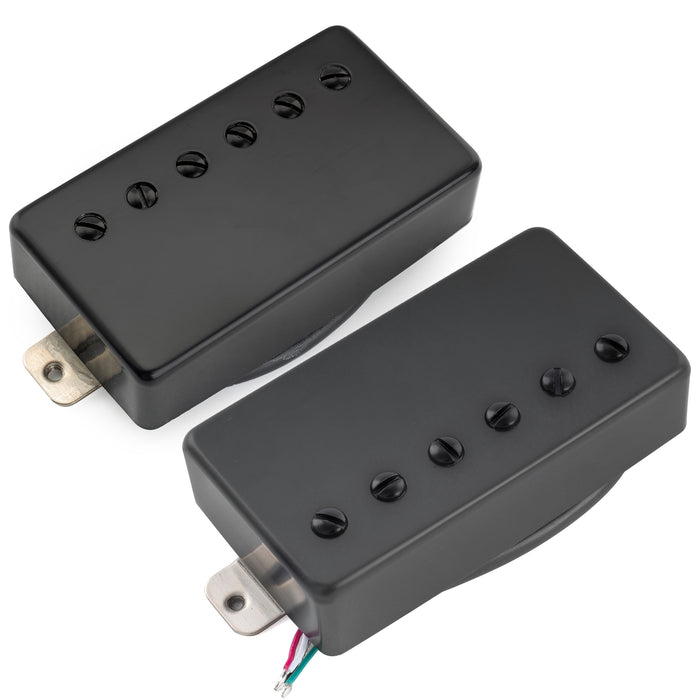 Conjunto de captadores de pescoço e ponte humbucker cobertos Alnico 5 Musiclily Pro LP-CMMA 7.6K/8.8K para guitarra elétrica estilo LP