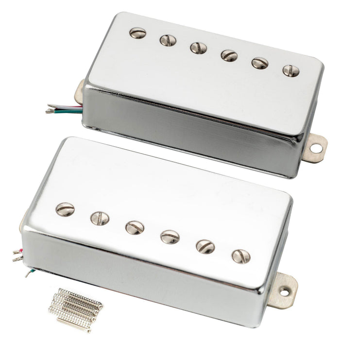 Musiclily Pro LP-CMHA Alnico 5 Covered Humbucker Neck Bridge Pickups Set 7.6K/16.6K for LP Style Electric Guitar