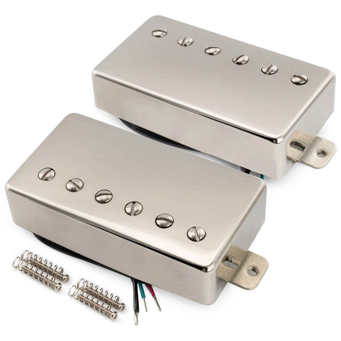 Musiclily Pro LP-CMHA Alnico 5 Covered Humbucker Neck Bridge Pickups Set 7.6K/16.6K for LP Style Electric Guitar