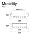 Dimensions of musiclily pro lp cmha alnico 5 covered humbucker bridge pickup 16k for lp style electric guitar mx3320bk