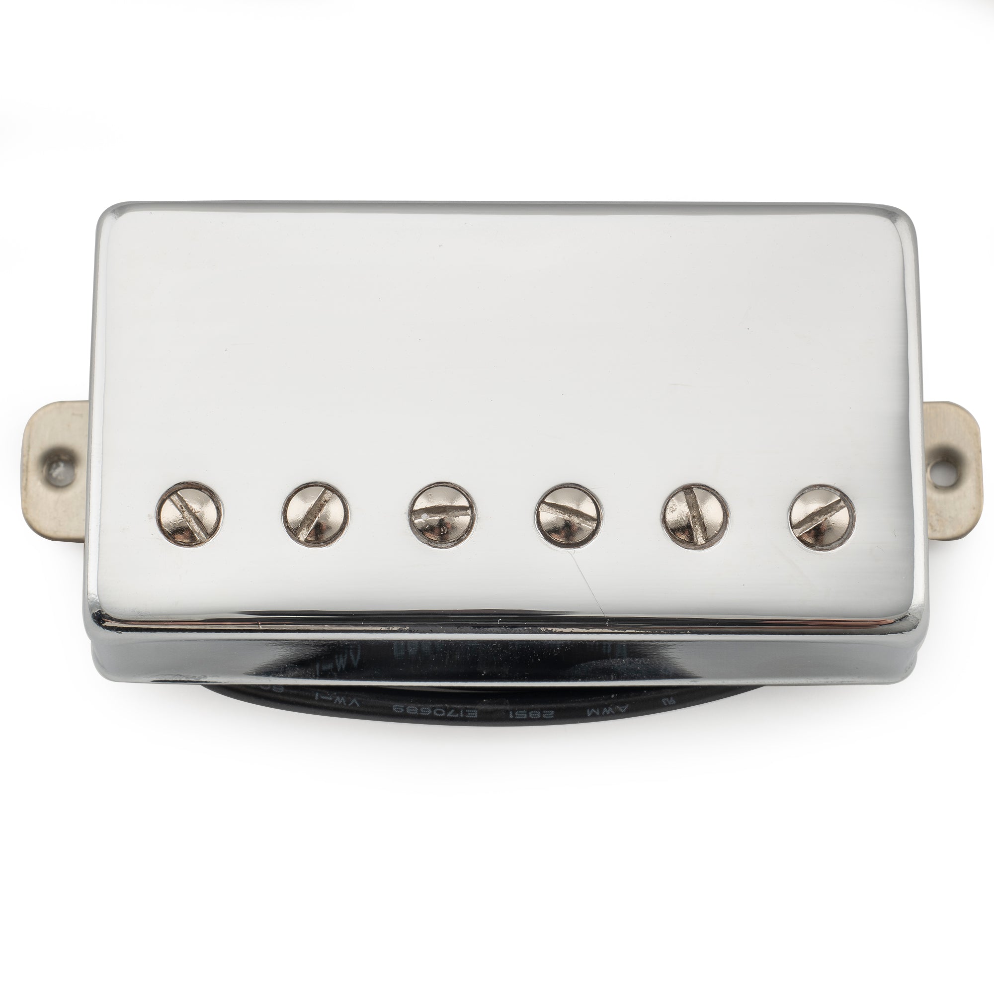 musiclily pro lp cmha alnico 5 covered humbucker bridge pickup 16k for lp style electric guitar mx3320bk, nickel