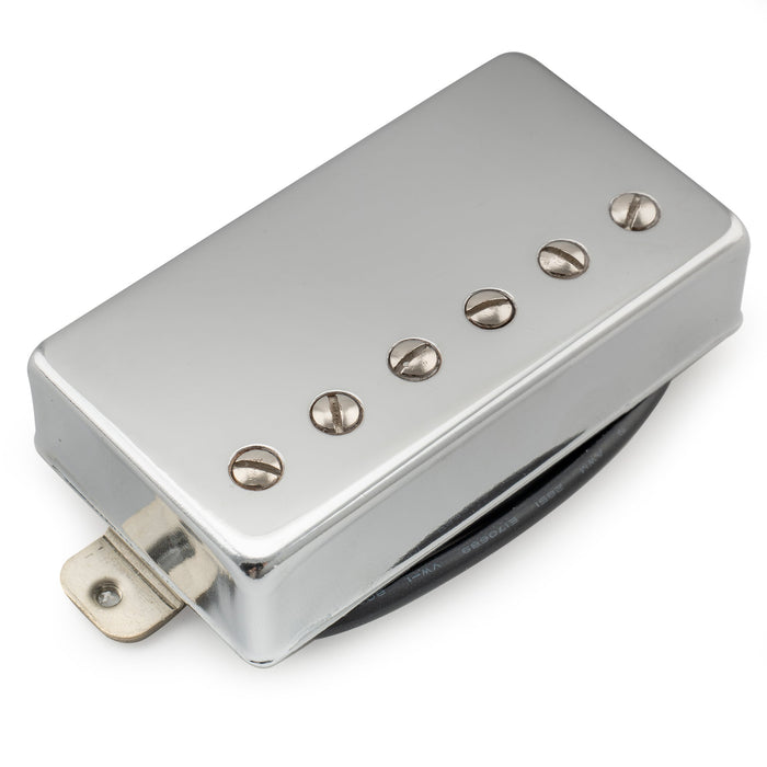 musiclily pro lp cmha alnico 5 covered humbucker bridge pickup 16k for lp style electric guitar mx3320bk, chrome