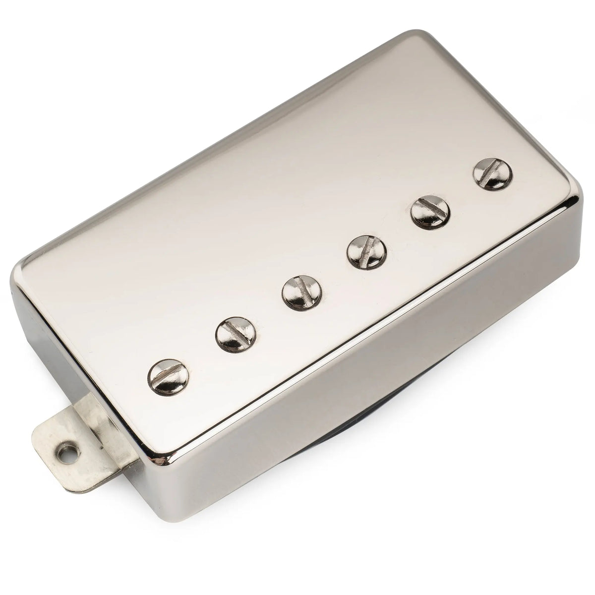 musiclily pro lp cmha alnico 5 covered humbucker bridge pickup 16k for lp style electric guitar mx3320bk, nickel