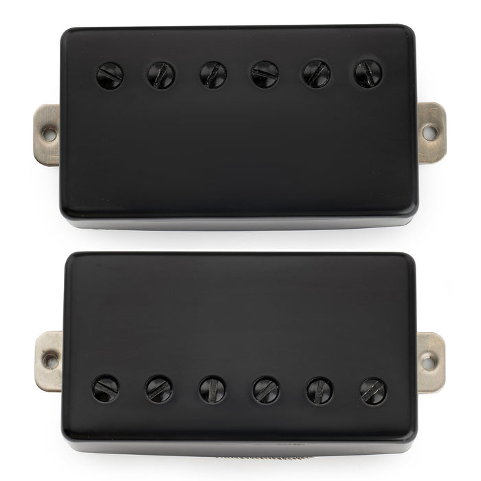 detail of musiclily pro lp cbla alnico 5 covered humbucker neck bridge pickups set 7 8k 8 8k for lp style electric guitar mx3321bkmx3322bk