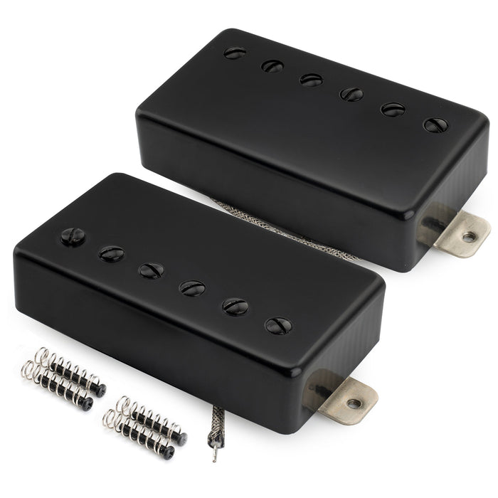 musiclily pro lp cbla alnico 5 covered humbucker neck bridge pickups set 7 8k 8 8k for lp style electric guitar mx3321bkmx3322bk details