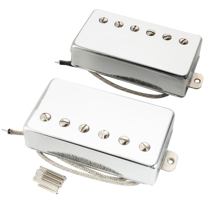Musiclily Pro LP-CBLA Alnico 5 Covered Humbucker Neck Bridge Pickups Set 7.6K/8.8K for LP Style Electric Guitar