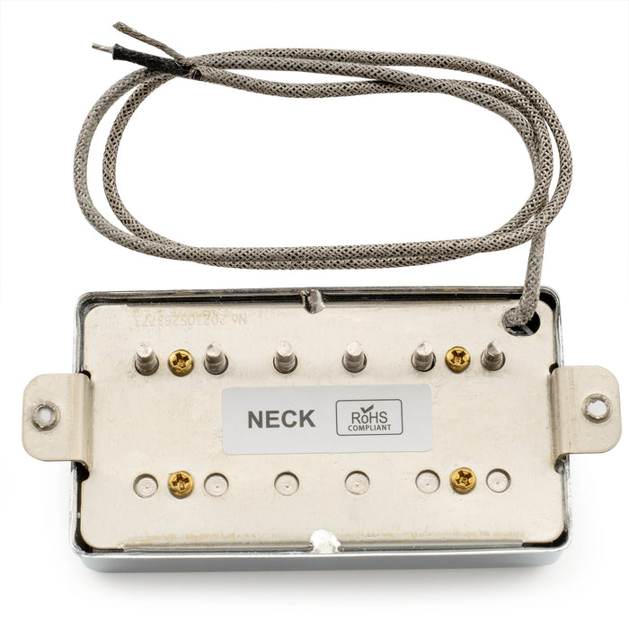 musiclily pro lp cbla alnico 5 covered humbucker neck pickup 7 8k for lp style electric guitar mx3321mx3322p, chrome