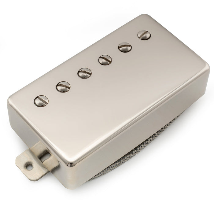 musiclily pro lp cbla alnico 5 covered humbucker neck pickup 7 8k for lp style electric guitar mx3321mx3322p, nickel
