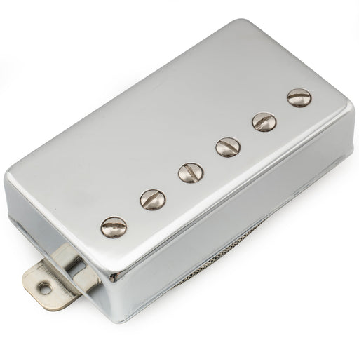 musiclily pro lp cbla alnico 5 covered humbucker bridge pickup 8 8k for lp style electric guitar mx3322bk, chrome