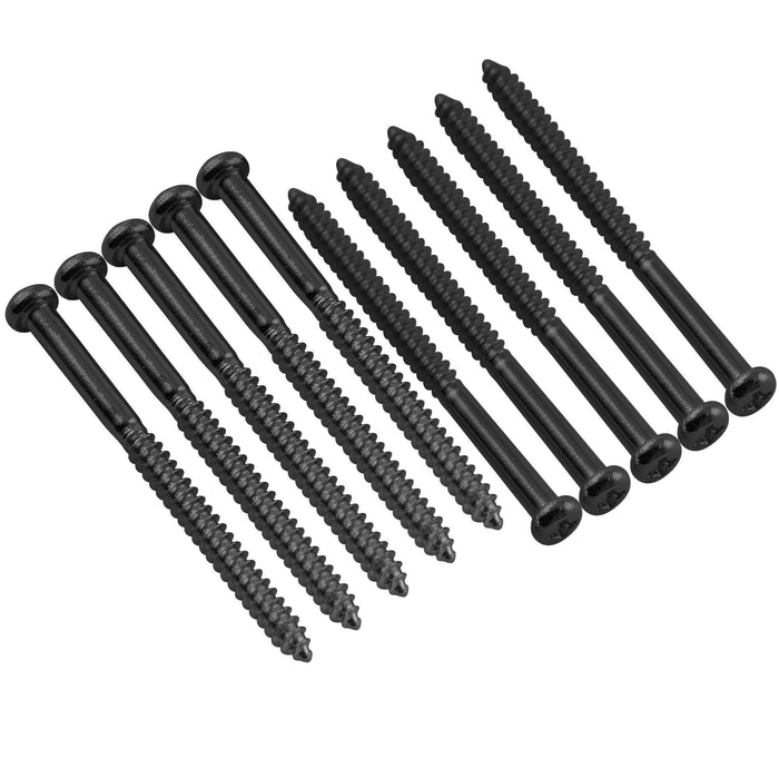 Musiclily Ultra 2.6*35mm ステンレス鋼製 十字穴付きなべネジ JB/PB/P90/JMエレキギターベースのピックアップ取り付け用 ブラック(10本セット)