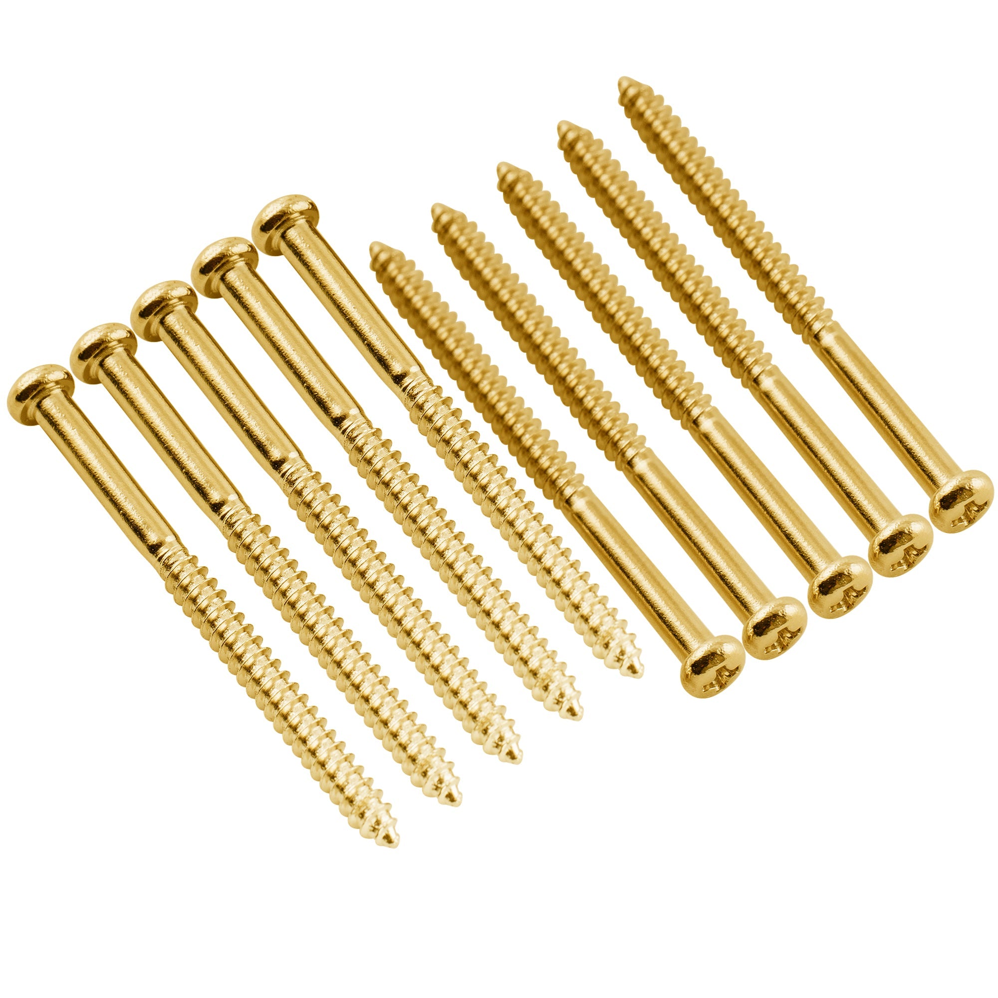 Tornillos de montaje Musiclily Ultra de acero inoxidable de 2,6 x 35 mm para pastillas de bajo estilo JB PB P90 JM (juego de 10)