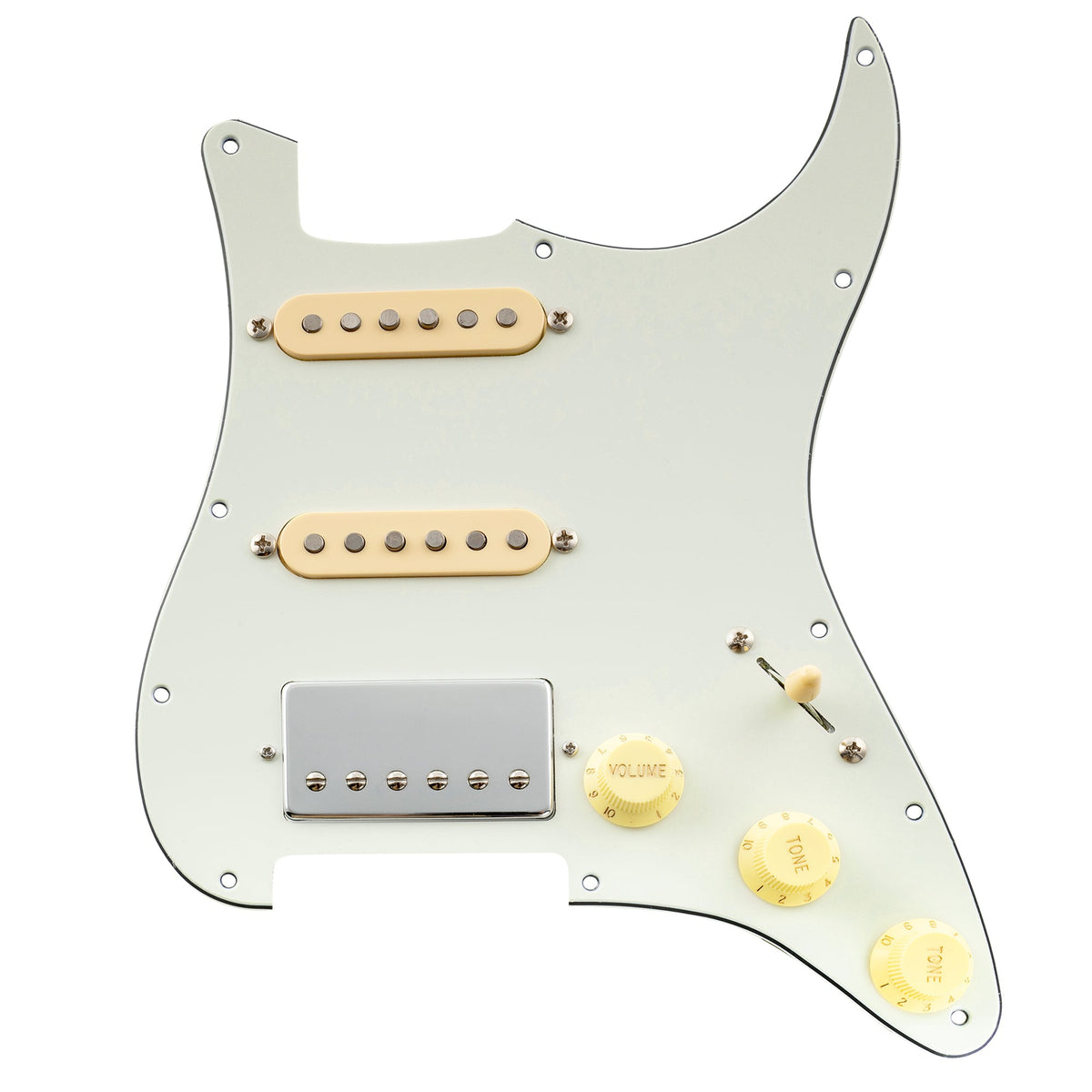 Musiclily Pro Pre-wired Standard HSS Pickguard with Artec Pickups Alnico 5 Magnet for ST Style Electric Guitar Musiclily Pro