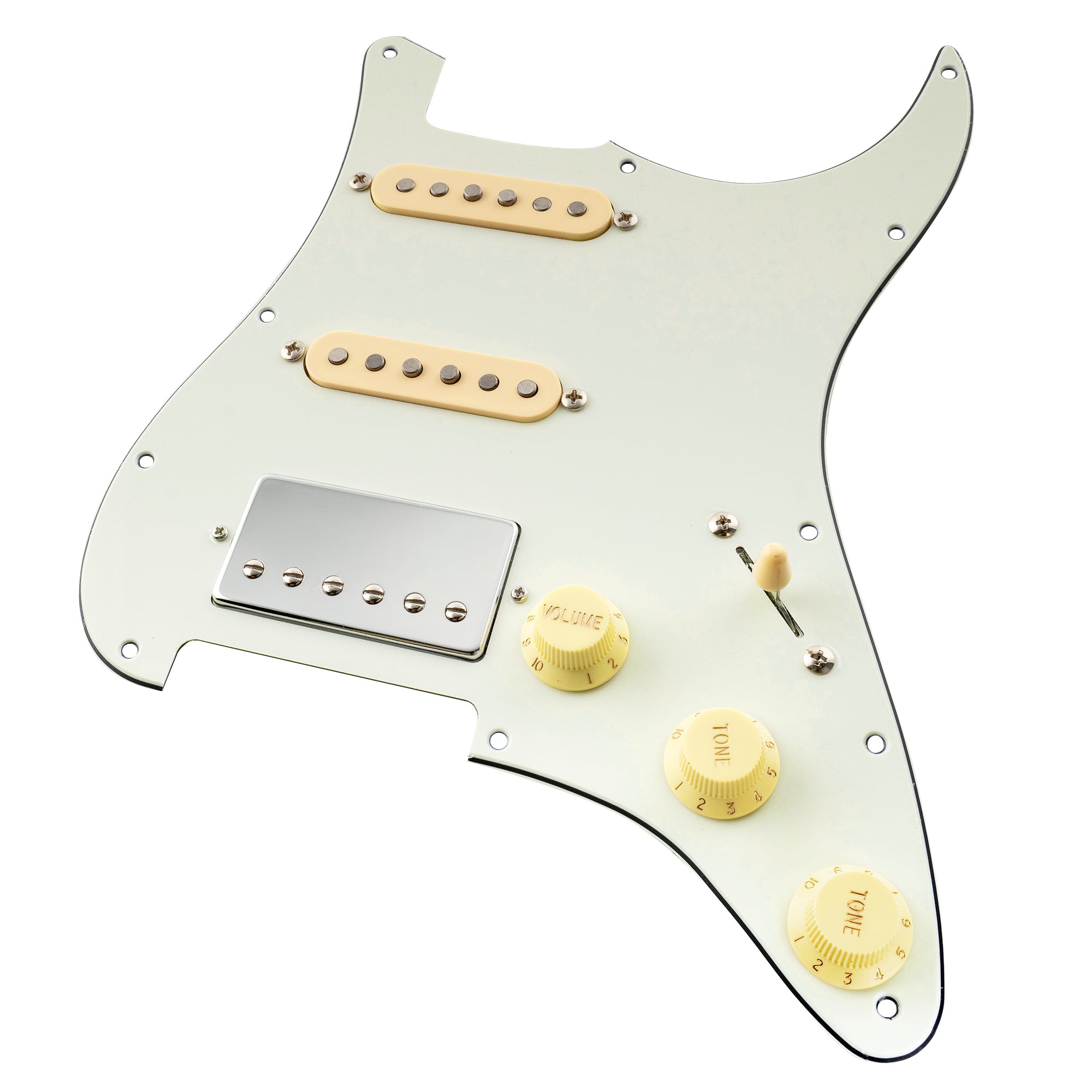 Musiclily Pro Pre-wired Standard HSS Pickguard with Artec Pickups Alnico 5 Magnet for ST Style Electric Guitar Musiclily Pro