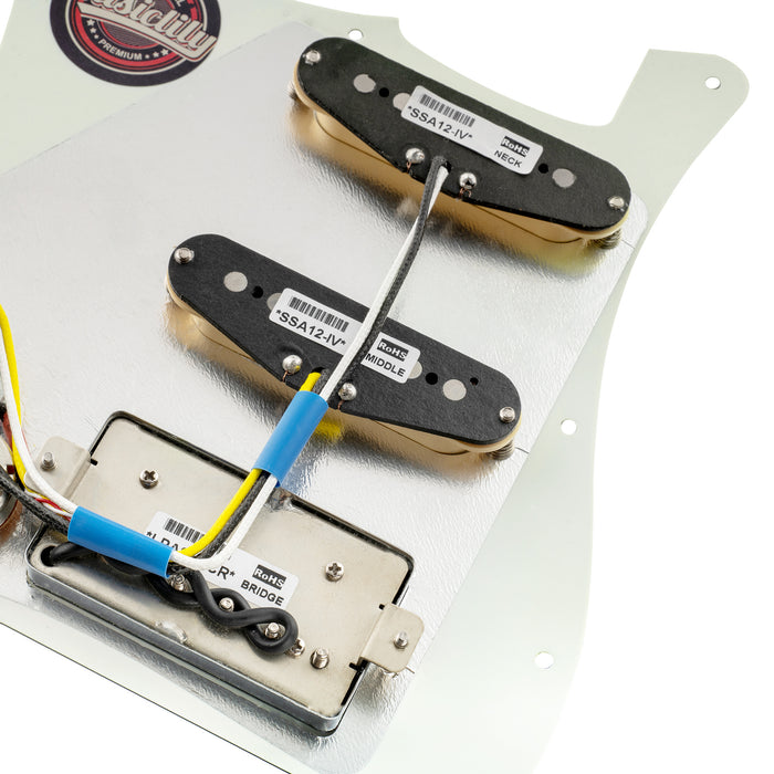 Golpeador Musiclily Pro precableado estándar HSS con pastillas Artec e imán Alnico 5 para guitarra eléctrica estilo ST