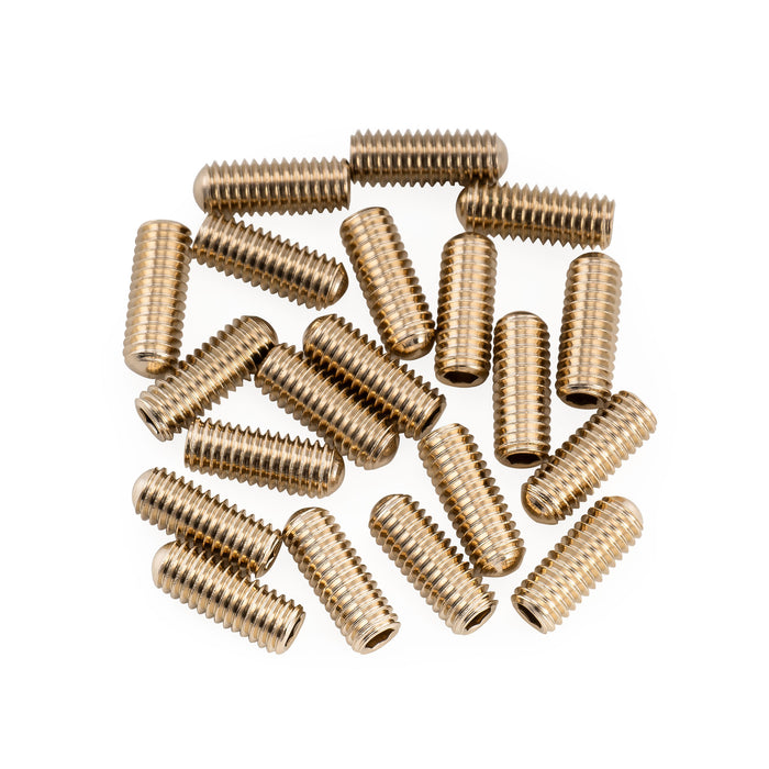 Musiclily Ultra Metric M3x8mm Viti in Acciaio Inox per Regolazione Altezza Selle con Punta Ovale per Chitarra Elettrica, Basso, Ponte Importato, Set di 20